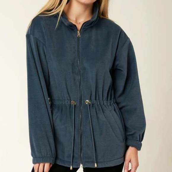 O'Neill Salt Blue Fleece Drawstring Waist Morro Jacket S - Picture 4 of 6